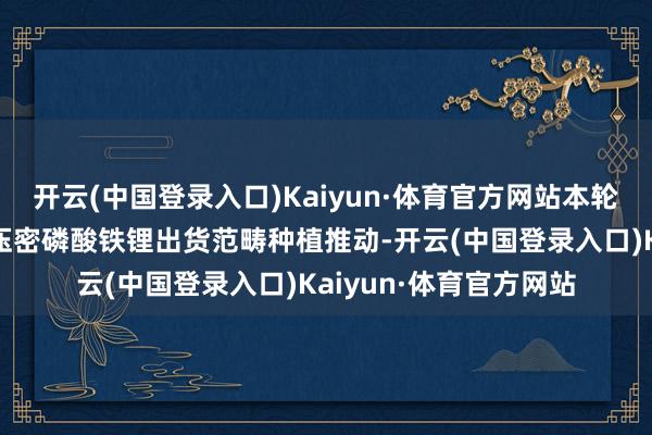 开云(中国登录入口)Kaiyun·体育官方网站本轮加价主要由新一代高压密磷酸铁锂出货范畴种植推动-开云(中国登录入口)Kaiyun·体育官方网站