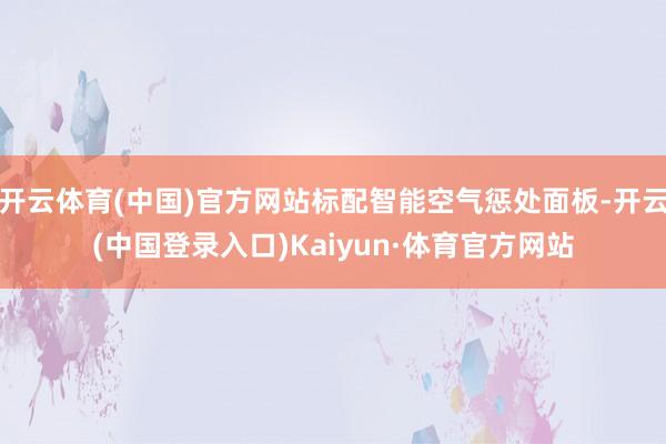 开云体育(中国)官方网站标配智能空气惩处面板-开云(中国登录入口)Kaiyun·体育官方网站