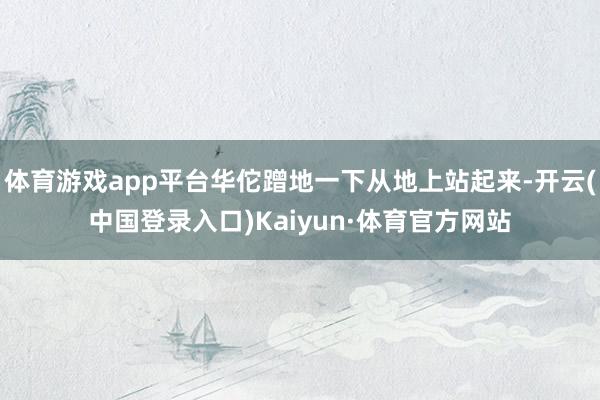 体育游戏app平台华佗蹭地一下从地上站起来-开云(中国登录入口)Kaiyun·体育官方网站