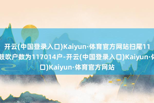 开云(中国登录入口)Kaiyun·体育官方网站扫尾11月20日公司鼓吹户数为117014户-开云(中国登录入口)Kaiyun·体育官方网站