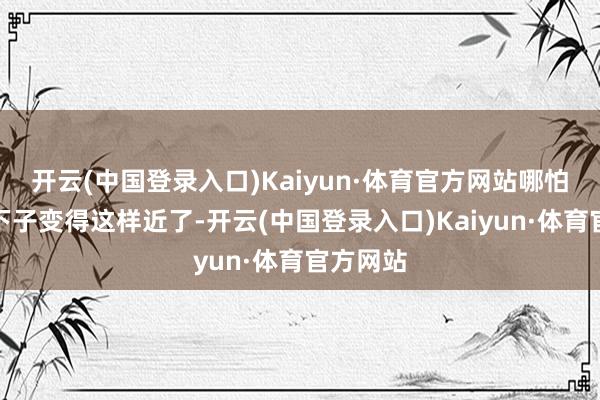 开云(中国登录入口)Kaiyun·体育官方网站哪怕距离一下子变得这样近了-开云(中国登录入口)Kaiyun·体育官方网站